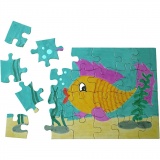 Blanco-Puzzle, Größe 15x21 cm, Weiß, 16 Stk/ 1 Pck, 24 Stücke