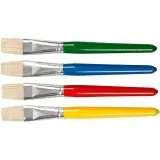 Kinderpinsel, L 19 cm, B 20 mm, Flach, 4 Stk/ 1 Pck