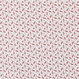 Geschenkpapier, Trompete, B 70 cm, 80 g, Rot, Weiß, 4 m/ 1 Rolle