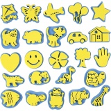 Moosgummi-Stempel, H 6-8 cm, B 6-8 cm, 24 Stk/ 1 Pck