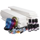 Materialset für Aquarellbilder im Längsformat, Weiß, 20 Stck., 1 Set