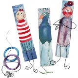 Materialset für Aquarellbilder im Längsformat, Weiß, 20 Stck., 1 Set