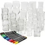 Gruppen-Kreativset Kerzengläser, 1 Set