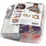 Glitzer und Holzstäbchen, Sortierte Farben, 1 Set
