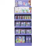 Standdisplay Silk Clay®, H 1560 mm, T 390 mm, B 580 mm, Sortierte Farben, 102 Teile/ 1 Pck