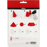 Mini Kreativ Set, Weihnachtswichtel, H 12 cm, Rot, 1 Pck