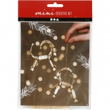 Mini Kreativ Set, Weihnachtsziegen aus Stroh, H 7 cm, 1 Set