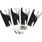 Heftzange und Heftklammern - Sortiment, 6/4, B 6 mm, 1 Set