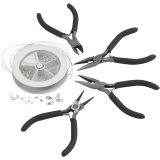 Kreativ Set Schmuck mit Werkzeug, Versilbert, 1 Set
