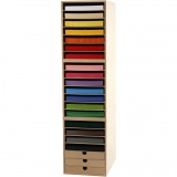 Container und Karton in Blättern als Liefereinheit, H 100 cm, A4, Blatt 210x297 mm, 180 g, Sortierte Farben, 1 Set
