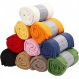 Fleece, L 125 cm, B 150 cm, Sortierte Farben, 10 Stk/ 1 Pck