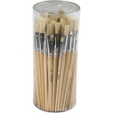Nature Line Pinsel, 1+2+3+4+5+6+7+8+9+10, L 19,5-23 cm, B 4-17 mm, Flach,rund, 80 Stk/ 1 Pck