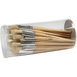 Nature Line Pinsel, 1+2+3+4+5+6+7+8+9+10, L 19,5-23 cm, B 4-17 mm, Flach,rund, 80 Stk/ 1 Pck