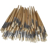 Nature Line Pinsel, 1+2+3+4+5+6+7+8+9+10, L 19,5-23 cm, B 4-17 mm, Flach,rund, 80 Stk/ 1 Pck