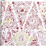 Geschenkpapier, Weihnachtsbäume, B 50 cm, 80 g, Gold, Rot, Weiß, 3 m/ 1 Rolle