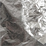 Blattmetall, Blatt 16x16 cm, Silber, 0,625 m2, 25 Bl./ 1 Pck