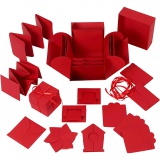 Explosion Box, Größe 7x7x7,5+12x12x12 cm, Rot, 1 Stk