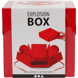 Explosion Box, Größe 7x7x7,5+12x12x12 cm, Rot, 1 Stk