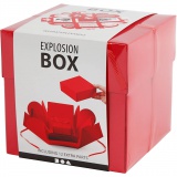 Explosion Box, Größe 7x7x7,5+12x12x12 cm, Rot, 1 Stk