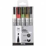 Kreidestifte, Strichstärke 1,2-3 mm, Metallic-Farben, 5 Stk/ 1 Pck