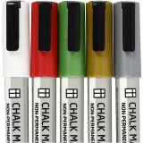 Kreide-Marker, Strichstärke 1,2-3 mm, Metallic-Farben, 5 Stk/ 1 Pck