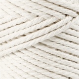 Macramé-Kordel, L 55 M, D 4 mm, Naturweiß, 330 g/ 1 Rolle