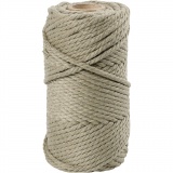 Macramé-Kordel, L 55 M, D 4 mm, Moosgrün, 330 g/ 1 Rolle