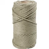 Makramée-Kordel, L 55 m, D 4 mm, Moosgrün, 330 g/ 1 Rolle
