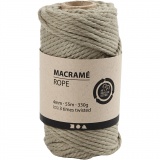 Macramé-Kordel, L 55 m, D 4 mm, Moosgrün, 330 g/ 1 Rolle