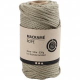 Macramé-Kordel, L 55 M, D 4 mm, Moosgrün, 330 g/ 1 Rolle
