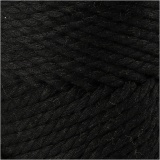 Macramé-Kordel, L 55 m, D 4 mm, Schwarz, 330 g/ 1 Rolle