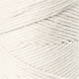 Macramé-Kordel, L 198 M, D 2 mm, Naturweiß, 330 g/ 1 Rolle