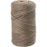 Macramé-Kordel, L 198 m, D 2 mm, Hellbraun, 330 g/ 1 Rolle