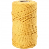 Macramé-Kordel, L 198 m, D 2 mm, Gelb, 330 g/ 1 Rolle