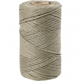 Macramé-Kordel, L 198 M, D 2 mm, Moosgrün, 330 g/ 1 Rolle