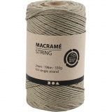 Macramé-Kordel, L 198 m, D 2 mm, Moosgrün, 330 g/ 1 Rolle