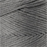 Macramé-Kordel, L 198 M, D 2 mm, Grau, 330 g/ 1 Rolle