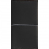 Kalender/Planer, Größe 10x18x1,5 cm, mit elastischem Verschluss, Schwarz, 1 Stk