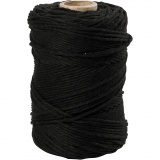 Macramé-Kordel, L 198 M, D 2 mm, Schwarz, 330 g/ 1 Rolle