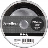 Polyesterschnur, Dicke 1 mm, Schwarz, 50 m/ 1 Rolle