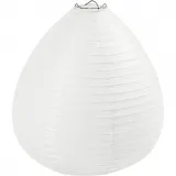 Reispapier-Lampe/-Lampion, Regentropfen, H 27 cm, D 25 cm, Weiß, 1 Stk