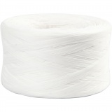 Papierbast (Raffia), B 7-8 mm, Weiß, 100 m/ 1 Rolle