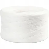 Papierbast (Raffia), B 7-8 mm, Weiß, 100 m/ 1 Rolle