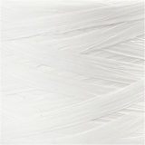 Papierbast (Raffia), B 7-8 mm, Weiß, 100 m/ 1 Rolle