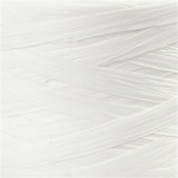 Papierbast (Raffia), B 7-8 mm, Weiß, 100 m/ 1 Rolle