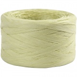 Papierbast (Raffia), B 7-8 mm, Hellgrün, 100 m/ 1 Rolle