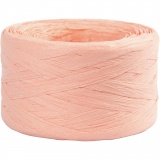 Papierbast (Raffia), B 7-8 mm, Hellrosa, 100 m/ 1 Rolle