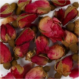 Trockenblumen, Rosenknospen, L 1 - 2 cm, D 0,6 - 1 cm, 15 g, Dunkelpink, 1 Pck