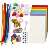 Bastel-Mix, Regenbogen, 1 Pck