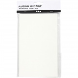 Papierpulpe/Zellulose, Blatt 20x12 cm, Naturweiß, 100 g/ 1 Pck